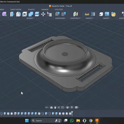 Ballhead / Ngàm gắn DSLR cho Genie Mini trên bề mặt thẳng đứng
