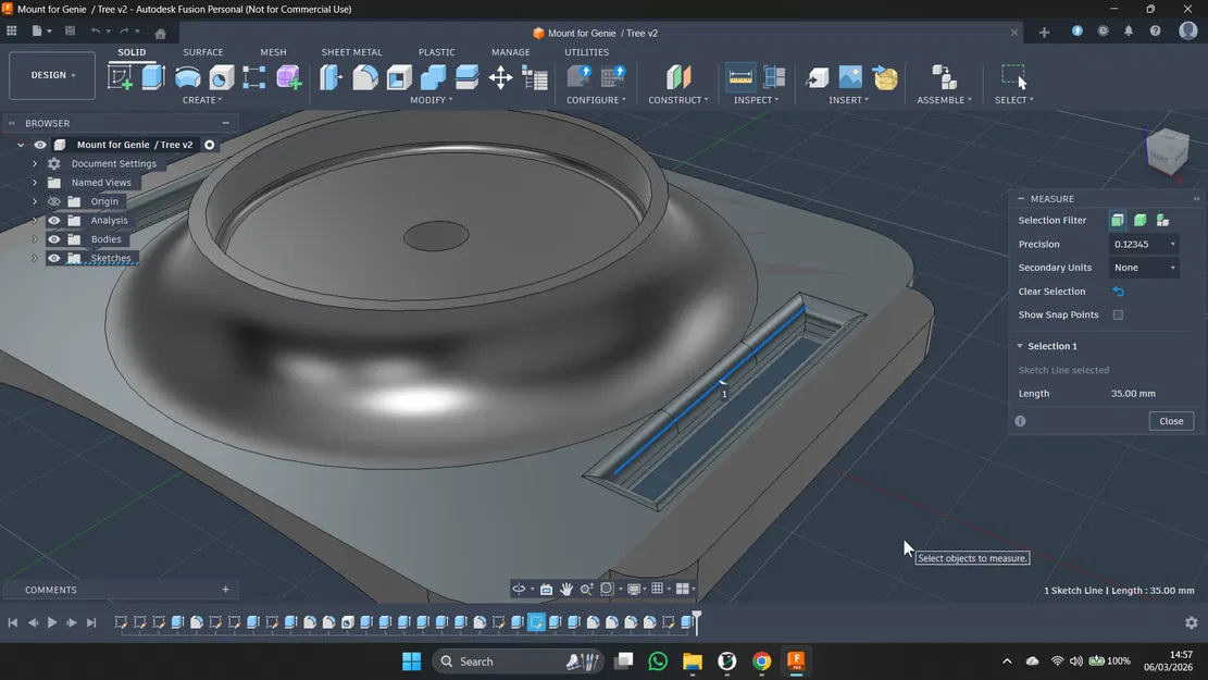 Ballhead / Ngàm gắn DSLR cho Genie Mini trên bề mặt thẳng đứng - Image 3