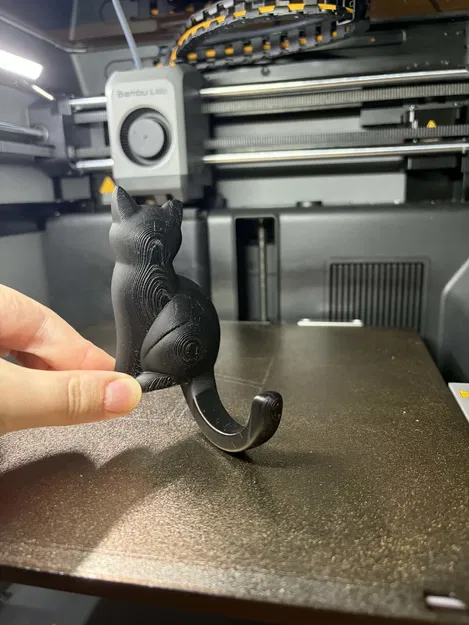 Móc Treo Tường Hình Mèo Tối Giản | Giá Treo In 3D Hiện Đại - Image 2