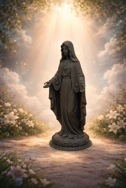 Mô hình 3D Tượng Đức Mẹ Maria (Virgin Mary Statue) tinh xảo - Image 1