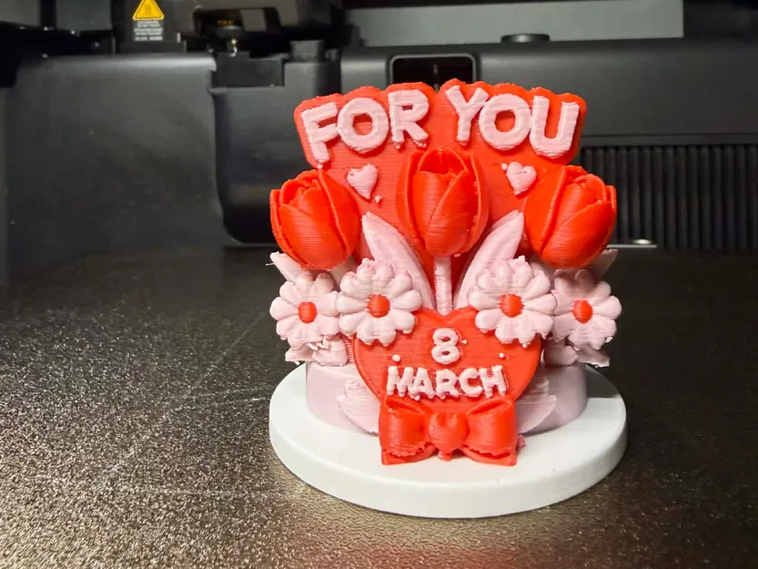Dành Cho Bạn – Quà Tặng Trái Tim Hoa 8 Tháng 3 In 3D - Image 1