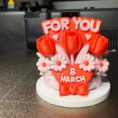 Dành Cho Bạn – Quà Tặng Trái Tim Hoa 8 Tháng 3 In 3D