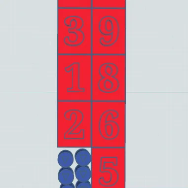 Bộ con dấu số 1-9 in 3D đơn giản, không cần hỗ trợ