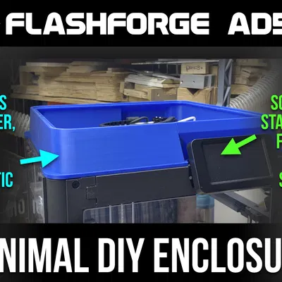 Bộ vỏ DIY tối giản cho Flashforge Adventurer 5M (AD5M) - In nhanh hơn, tiết kiệm nhựa