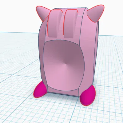 Mô hình đầu Kirby đáng yêu tùy chỉnh cho Dummy 13