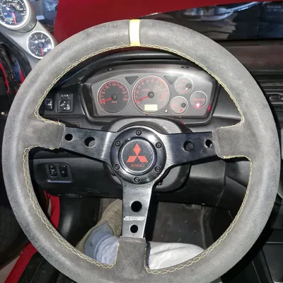 Nắp chụp vô lăng Mitsubishi - Logo túi khí (In 2 màu) 44mm