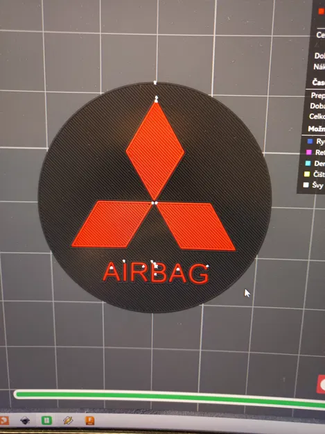 Nắp chụp vô lăng Mitsubishi - Logo túi khí (In 2 màu) 44mm - Image 2