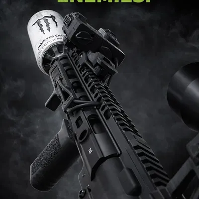 Bộ chuyển đổi giảm thanh Monster Energy cho súng Airsoft 14mm CCW