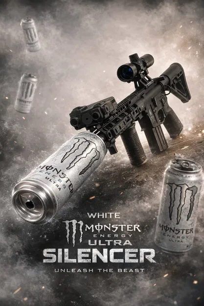 Bộ chuyển đổi giảm thanh Monster Energy cho súng Airsoft 14mm CCW - Image 3