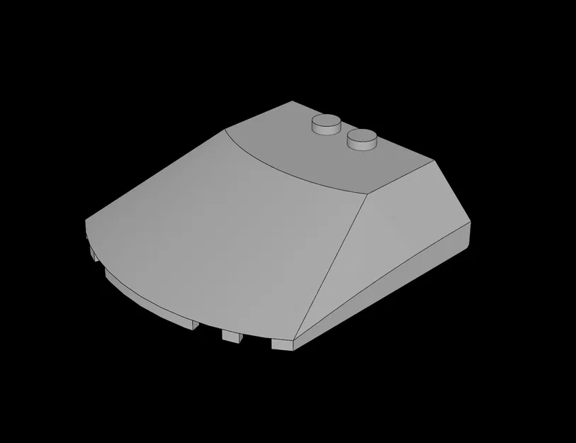 Mảnh ghép kính chắn gió 6x6 cong tương thích LEGO in 3D - Image 1