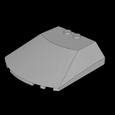 Mảnh ghép kính chắn gió 6x6 cong tương thích LEGO in 3D