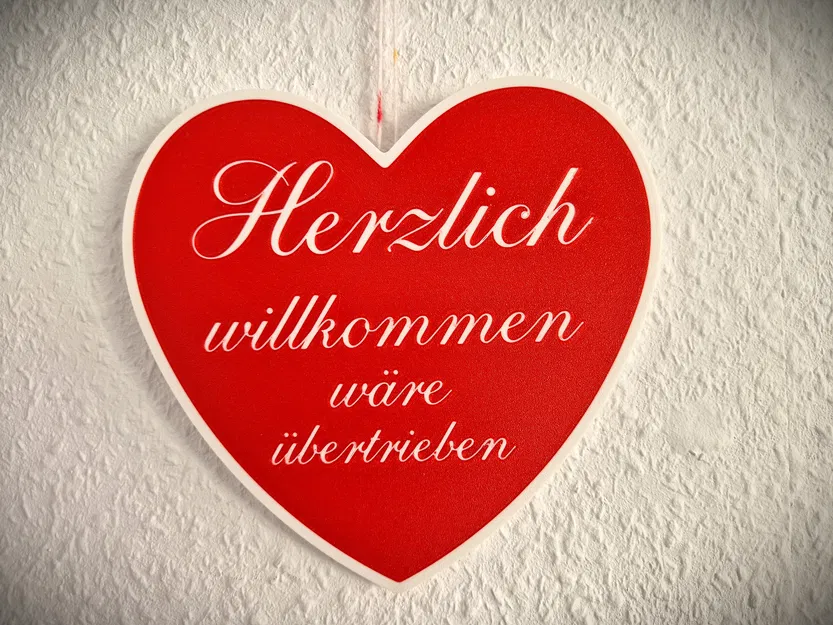 Biển treo cửa hài hước "Herzlich willkommen wäre übertrieben" - Image 1