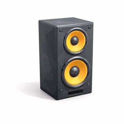 Mô hình loa Low Poly Music Speaker trang trí góc làm việc hiện đại