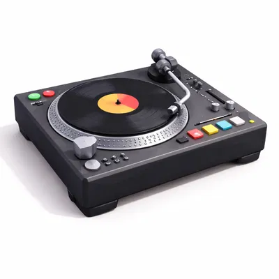 Mô hình bàn xoay DJ Low Poly nghệ thuật cho người yêu âm nhạc