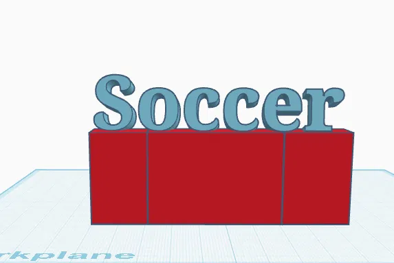 Mô hình trang trí chữ Soccer đẹp mắt dành cho fan bóng đá - Image 1