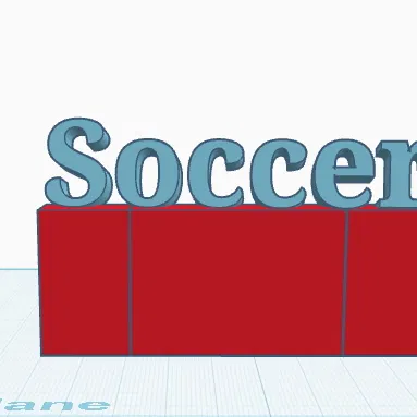 Mô hình trang trí chữ Soccer đẹp mắt dành cho fan bóng đá