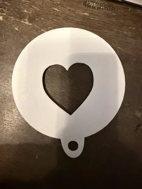 Khuôn in hình trái tim trang trí cà phê Heart Latte Stencil 3D - Image 1