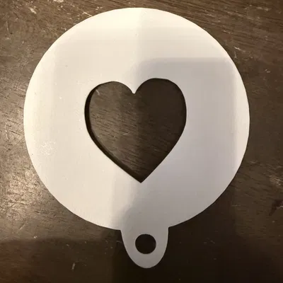 Khuôn in hình trái tim trang trí cà phê Heart Latte Stencil 3D