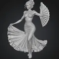 Mô hình 3D Nữ vũ công Flamenco quyến rũ (Red Fan Flamenco) - Thumbnail 1