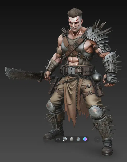 Mô hình 3D chiến binh Mad Max Warrior 1 siêu chi tiết - Image 2