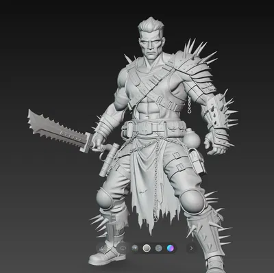 Mô hình 3D chiến binh Mad Max Warrior 1 siêu chi tiết