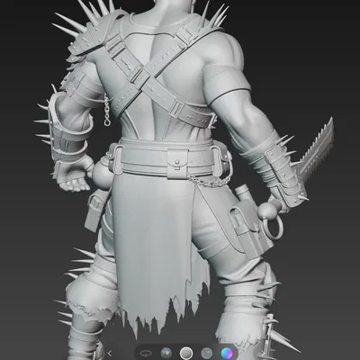 Mô hình 3D chiến binh Mad Max Warrior 1 siêu chi tiết