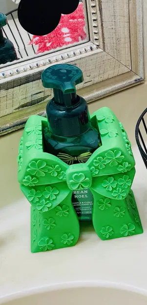 Giá đỡ chai xà phòng hình nơ Shamrock xanh lục bảo - Image 3