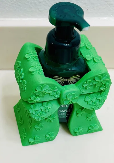 Giá đỡ chai xà phòng hình nơ Shamrock xanh lục bảo - Image 5