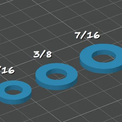Bộ vòng đệm (washer) 3D đa kích thước chuẩn 1/4 đến 1/2 inch