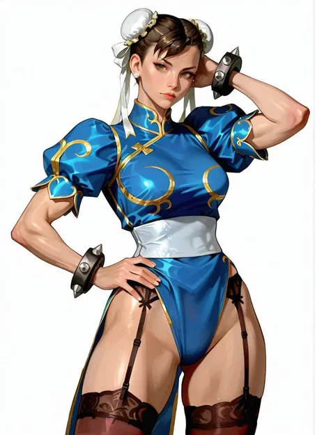 Mô hình 3D nhân vật Chun-Li phong cách game đối kháng - Image 2