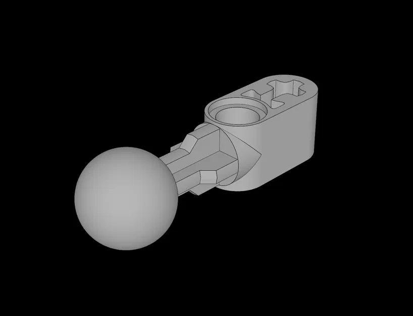 Technic Beam 2 Liftarm: Khớp nối bi 3D tương thích Lego - Image 1