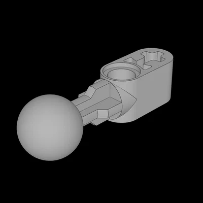 Technic Beam 2 Liftarm: Khớp nối bi 3D tương thích Lego