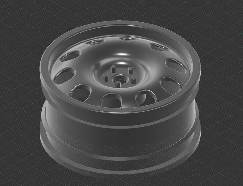 Mâm xe thép 1/10 (Steel Rim) tỉ lệ chuẩn cho xe mô hình RC - Image 1