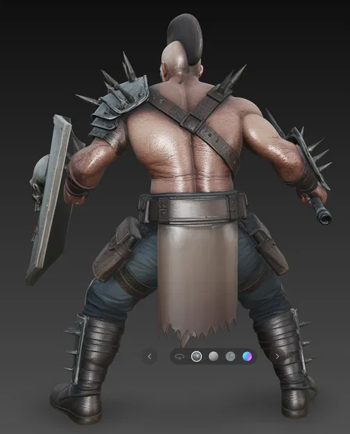 Mô hình chiến binh Mad Max Warrior 2 (75mm) cho in 3D chất lượng cao - Image 2