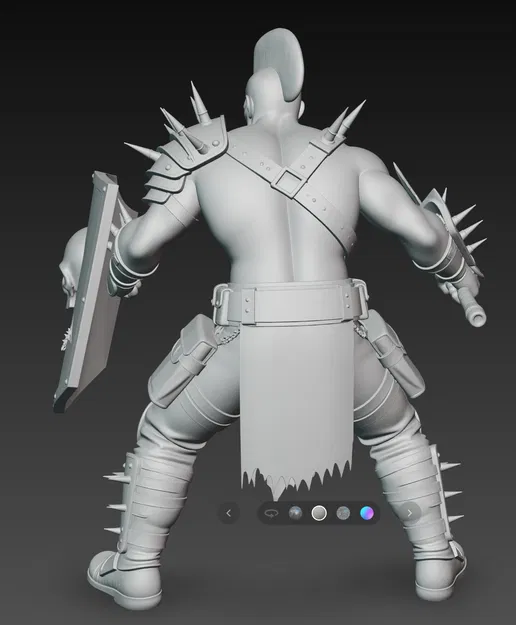 Mô hình chiến binh Mad Max Warrior 2 (75mm) cho in 3D chất lượng cao - Image 3