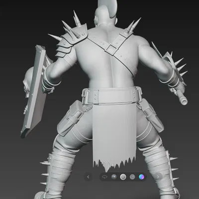 Mô hình chiến binh Mad Max Warrior 2 (75mm) cho in 3D chất lượng cao