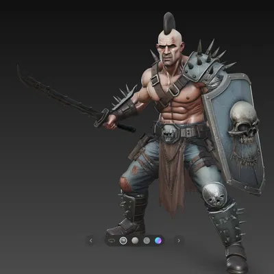 Mô hình chiến binh Mad Max Warrior 2 (75mm) cho in 3D chất lượng cao