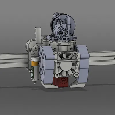Toolhead Ender 3 v2 cho Sherpa mini/micro, dual 5015, Volcano và ADXL345