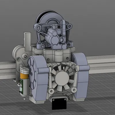 Toolhead Ender 3 v2 cho Sherpa mini/micro, dual 5015, Volcano và ADXL345