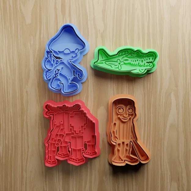 Bộ Khuôn Cắt Bánh Quy Brainrot Characters STL | Khuôn Fondant Hoạt Hình | In 3D - Image 1