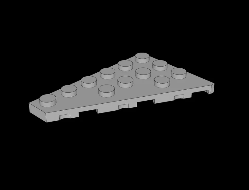 Mảnh ghép cánh máy bay Lego 4x6 Left tương thích in 3D - Image 1