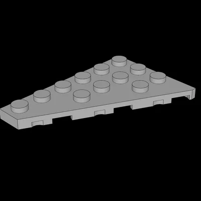 Mảnh ghép cánh máy bay Lego 4x6 Left tương thích in 3D