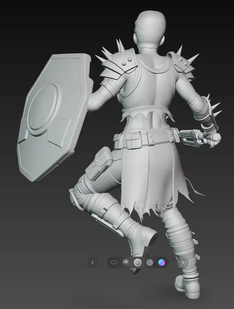 Mô hình 3D nữ chiến binh Mad Max Warrior 3 cực chi tiết cho dân chơi - Image 2