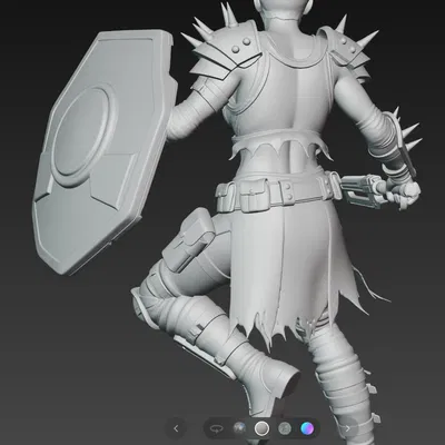 Mô hình 3D nữ chiến binh Mad Max Warrior 3 cực chi tiết cho dân chơi