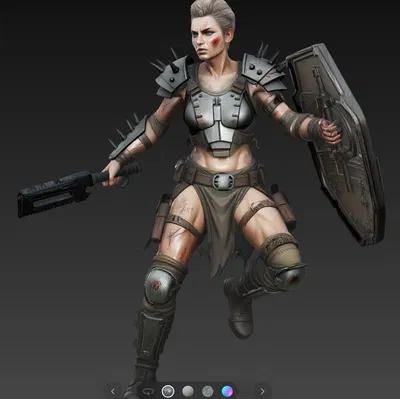 Mô hình 3D nữ chiến binh Mad Max Warrior 3 cực chi tiết cho dân chơi