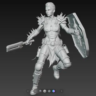 Mô hình 3D nữ chiến binh Mad Max Warrior 3 cực chi tiết cho dân chơi