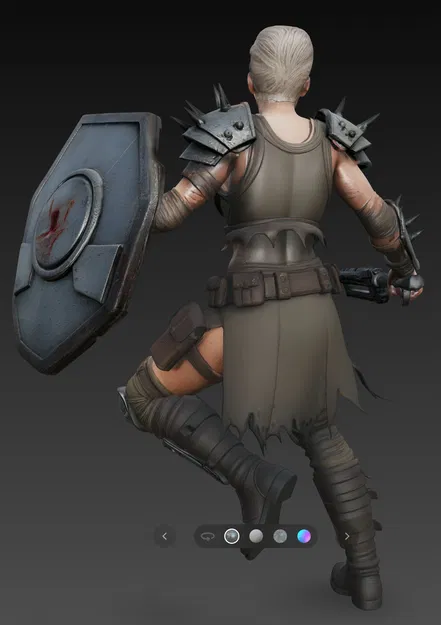 Mô hình 3D nữ chiến binh Mad Max Warrior 3 cực chi tiết cho dân chơi - Image 5