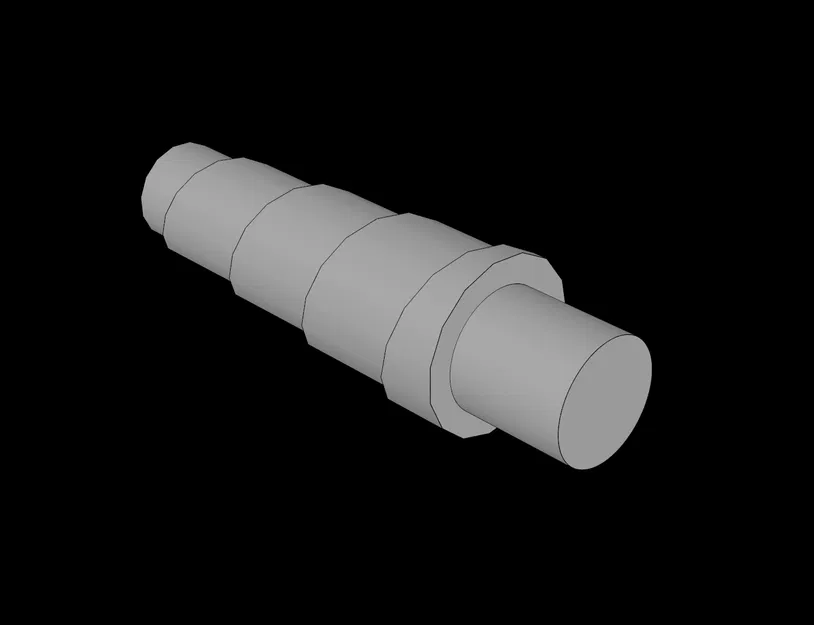 Mô hình phụ kiện trục nối dạng xoắn tương thích Lego (89522.dat) - Image 1