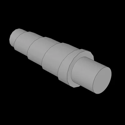 Mô hình phụ kiện trục nối dạng xoắn tương thích Lego (89522.dat)