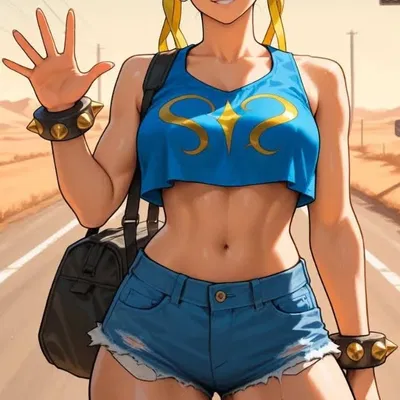 Mô hình 3D nhân vật Chun-Li phong cách hiện đại (Chun-Li 11)